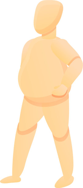 人形模特站立图标卡通风格图片下载