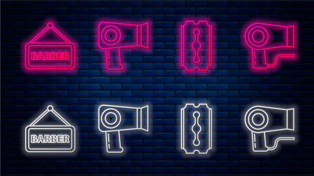 设电吹风、剃须刀、剃须刀行图片下载