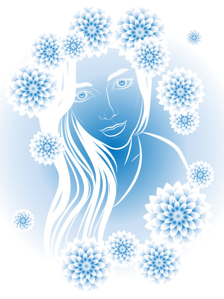 肖像女孩的颜色图片下载