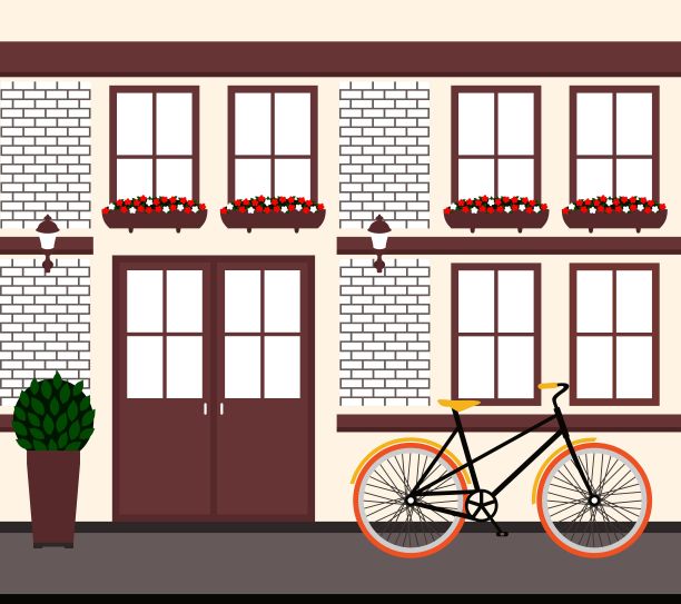 外墙建筑。矢量插图。图片下载