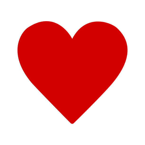 心形孤立在白色背景图片下载