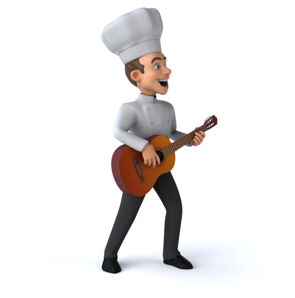 有趣的厨师- 3D插图图片下载