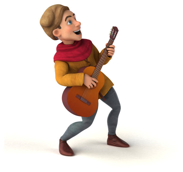 中世纪历史人物的3D插图图片下载