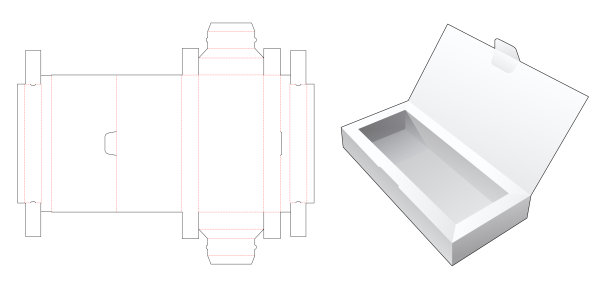包装盒模切模板图片下载