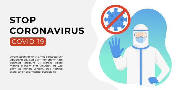 矢量插图冠状病毒COVID-19设计。阻止冠状病毒新冠肺炎的标志、信息图表、插图、符号矢量设计模板。冠状病毒- COVID-19大流行设计概念。图片下载