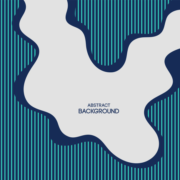抽象的条纹波浪线背景。青绿色,蓝色的颜色。平滑的几何形状组成。图片下载