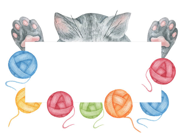 框架猫和纱线。jpg图片下载