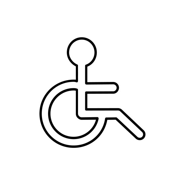 残疾人标志，轮椅停车标志图片下载