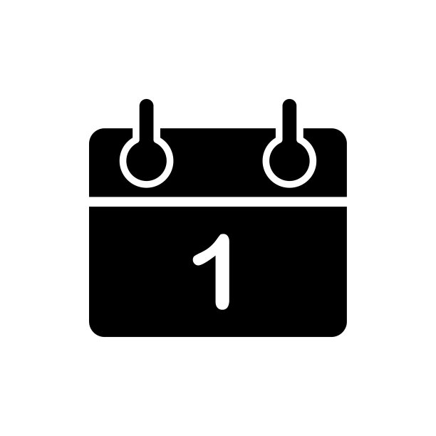 日历1图标平面矢量模板设计流行图片下载