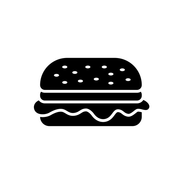 汉堡包-快餐图标矢量设计模板图片下载