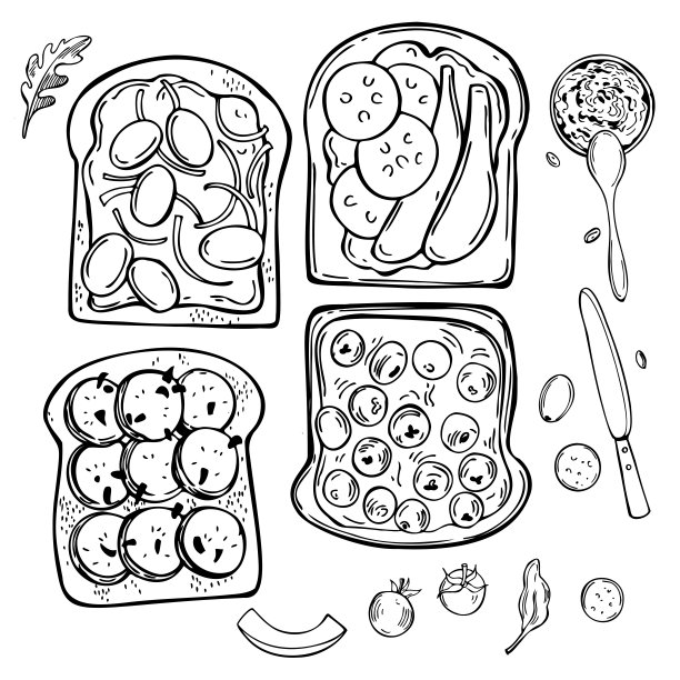 手绘的祝酒词上的白色背景。矢量图图片下载