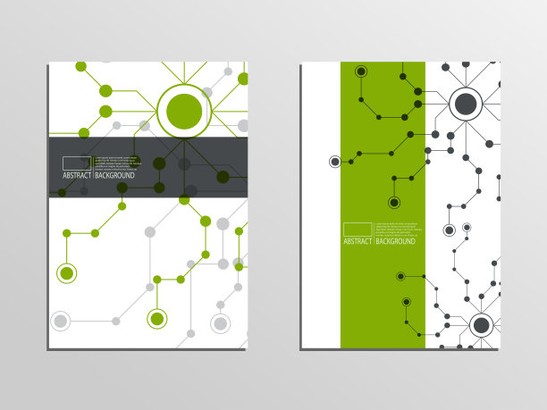 抽象背景封面设计与混乱的点和线，生物分子DNA结构，封面设计与未来主义的背景，现代小册子与三角形，生物学和化学网页布局图片下载