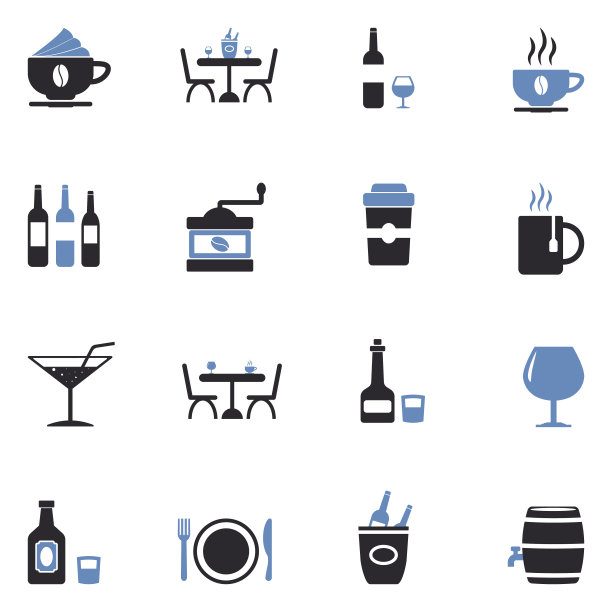 栏图标。双色调平面设计。矢量插图。图片下载