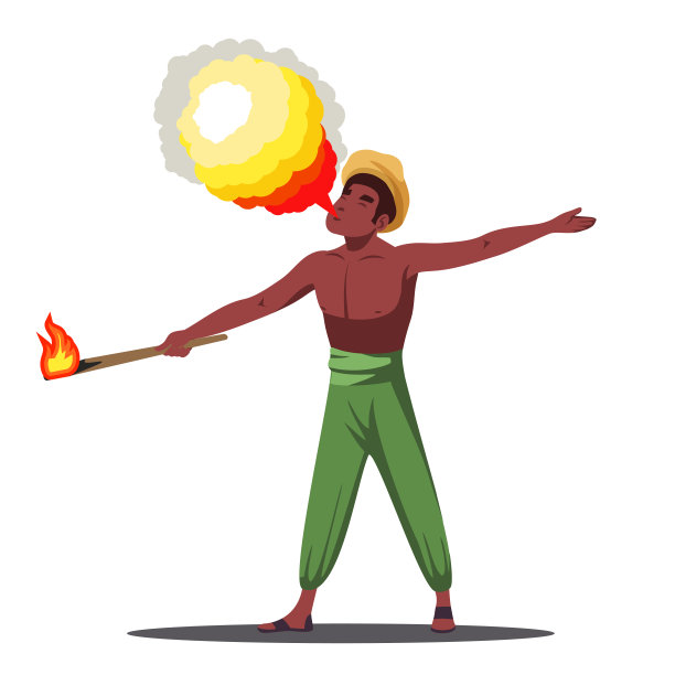 印度人在白人上表演火表演图片下载