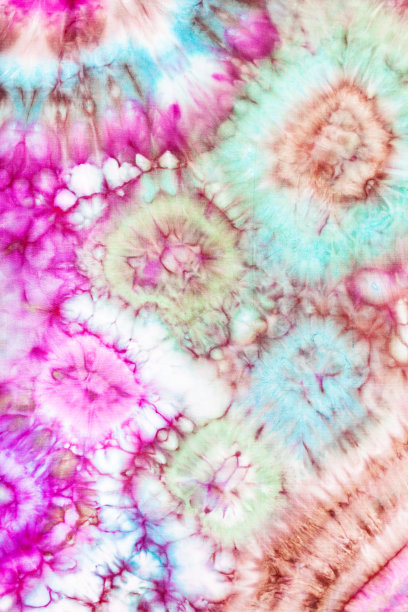 扎染蜡染中鲜艳图案的碎片图片下载