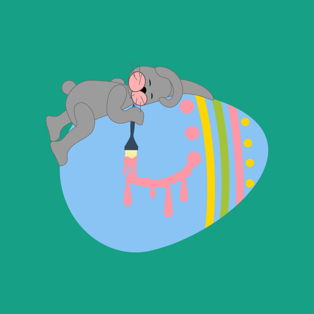 复活节兔子和彩蛋图片下载