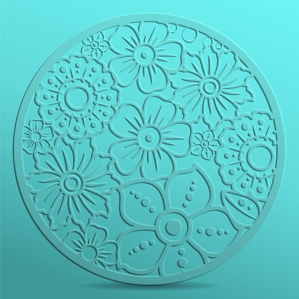 激光模切花模切成一个圆圈图片下载