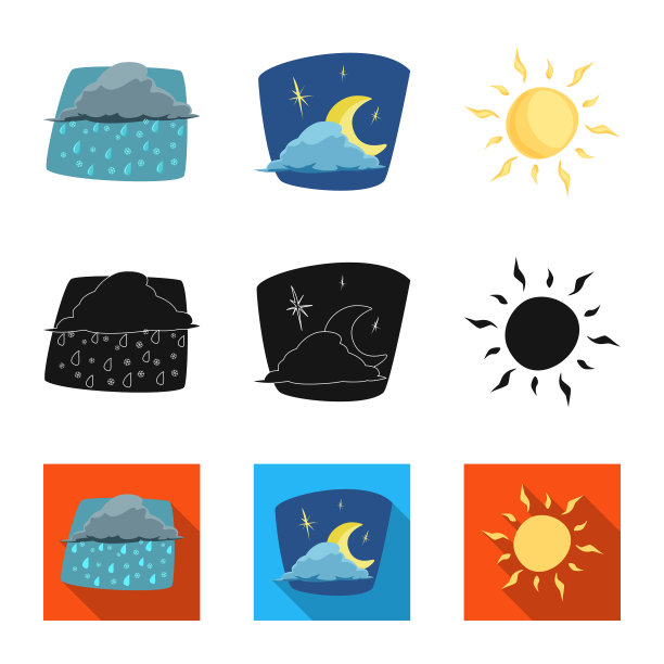 天气和气候标志设计图片下载