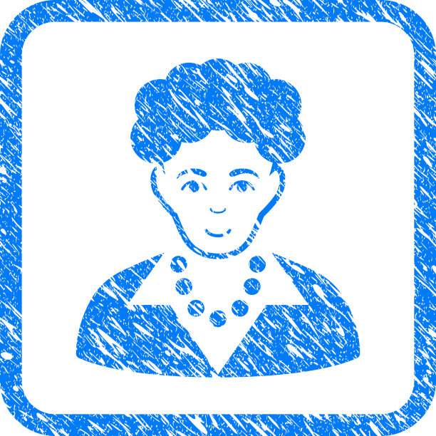 褐发女人装裱邮票图片下载