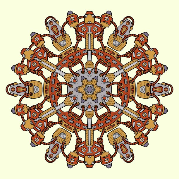 蒸汽朋克圆装饰图片下载