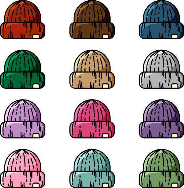 红色针织潮人帽套图片下载