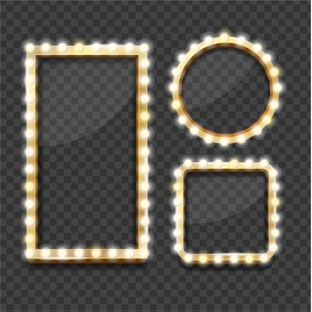 逼真的3d详细化妆镜集图片下载