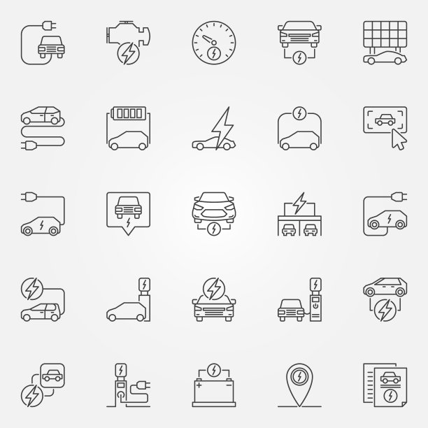 电动汽车轮廓图标电动图片下载