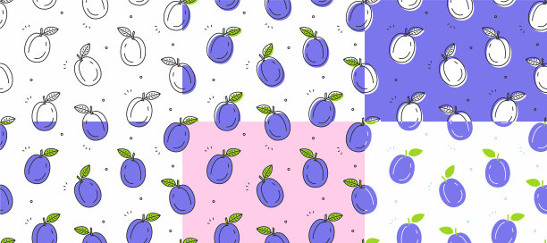 套梅花无缝图案图片下载