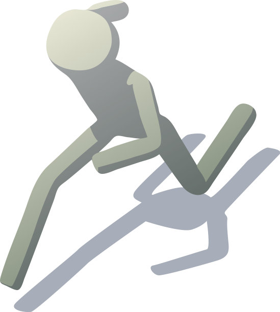 棍人跑步图标等距风格图片下载