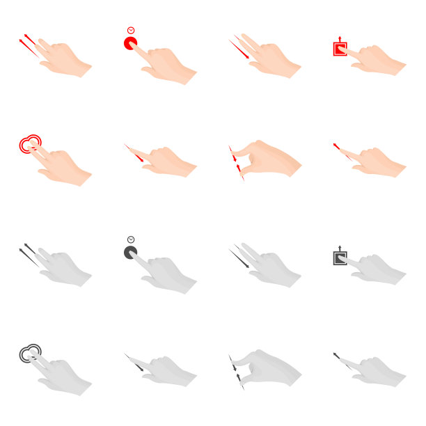 触摸屏和手势的设计图片下载