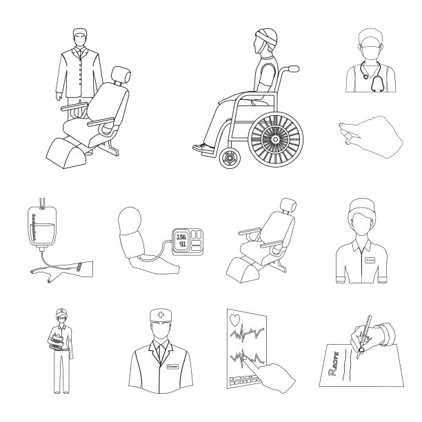 药物和治疗大纲图标设置图片下载