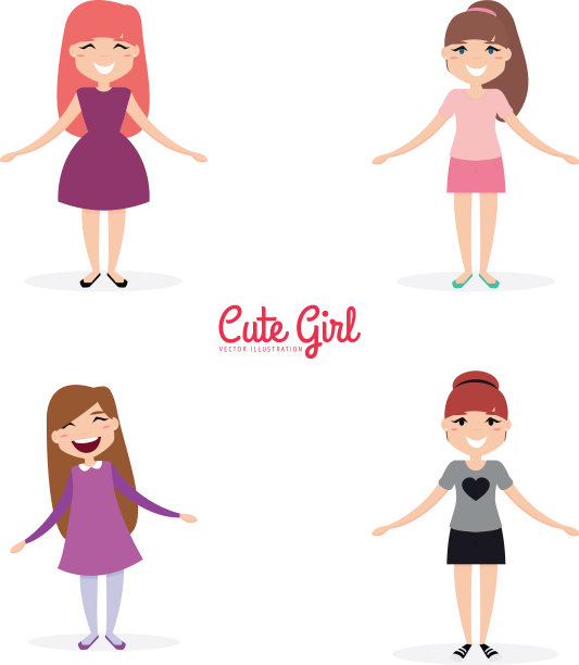 快乐的年轻女孩图片下载