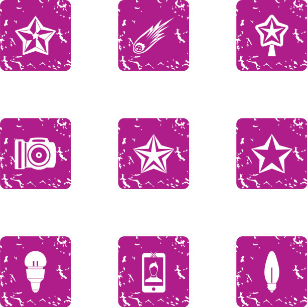 灾难照片图标设置垃圾摇滚风格图片下载