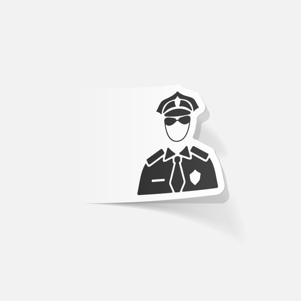 逼真设计元素：警察图片下载