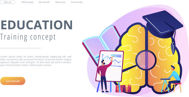 教育培训概念登陆页面图片下载