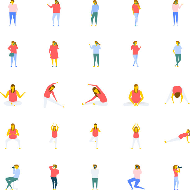 一个图标包的人在平面设计图片下载