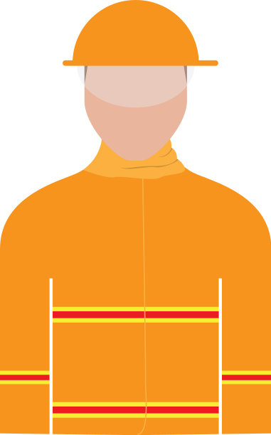 孤立的男性消防员化身图片下载