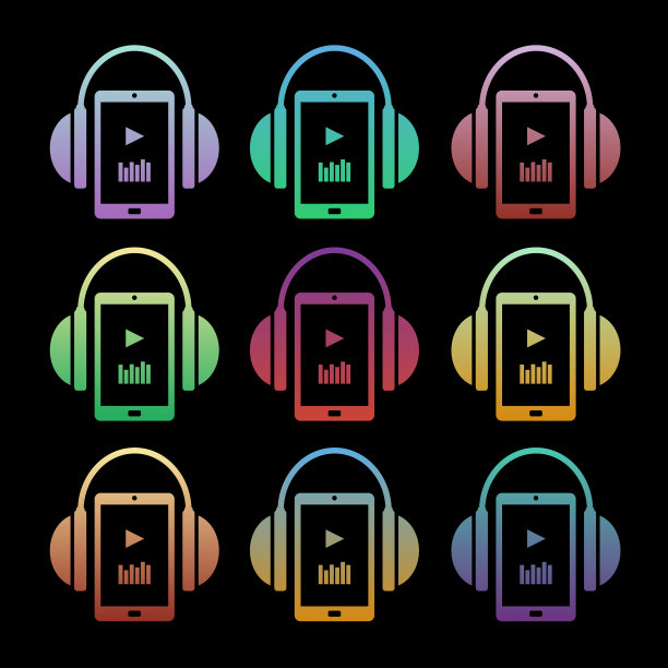 一套概念音乐图标-耳机与图片下载