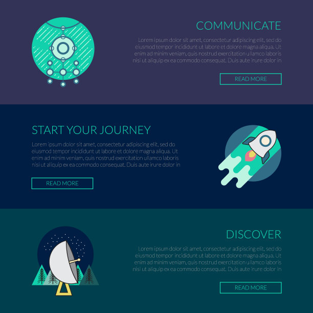 不明飞行物科学和空间概念横幅模板图片下载