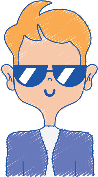 滑稽的男人，优雅的衣服和发型图片下载