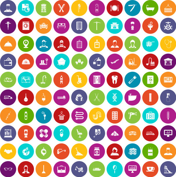 100工艺图标设置颜色图片下载