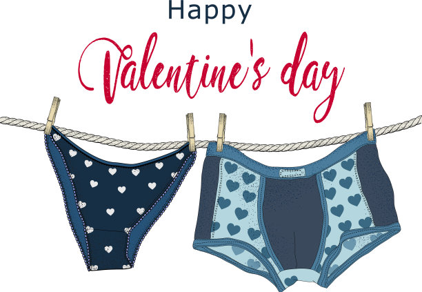 女式内裤和男式四角内裤图片下载