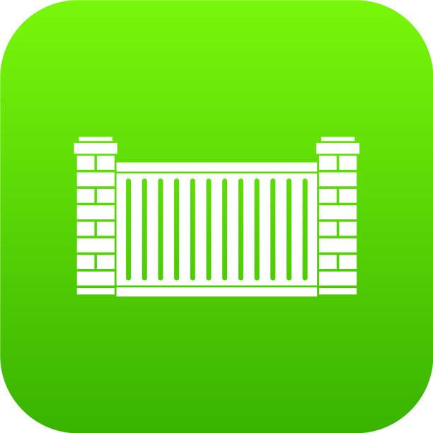 家居围栏图标数字绿色图片下载