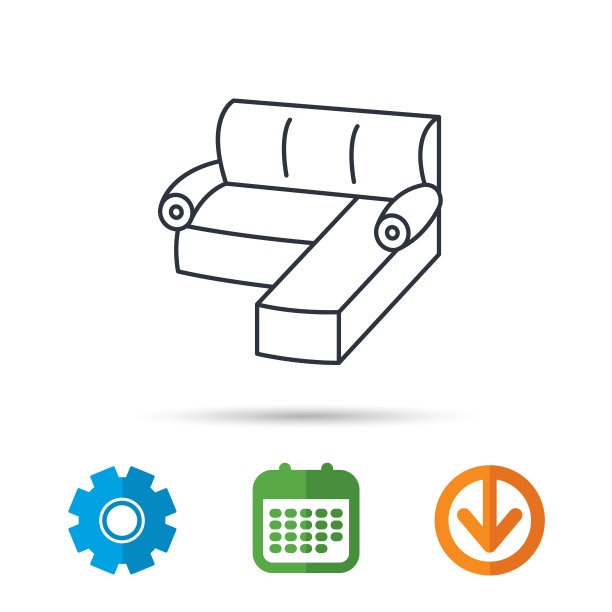 角落沙发图标舒适的沙发标志图片下载