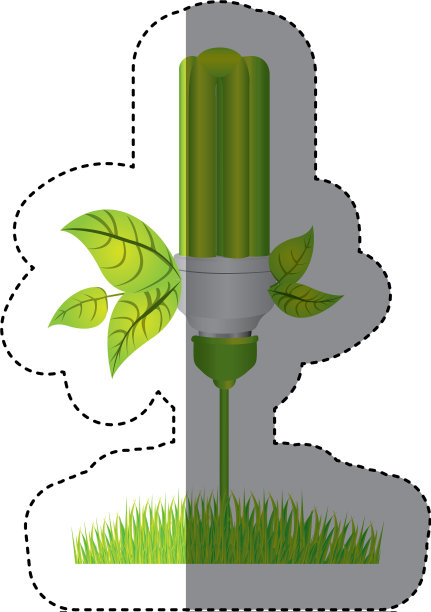 彩色贴纸剪影与荧光灯图片下载