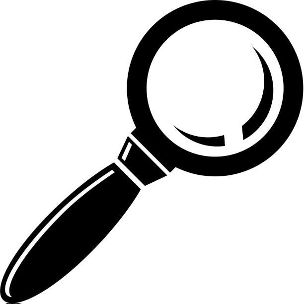 放大镜研究发现平面图标图片下载
