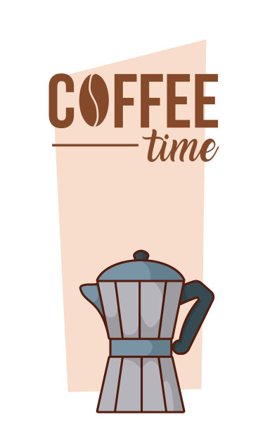 咖啡时间概念卡通图片下载