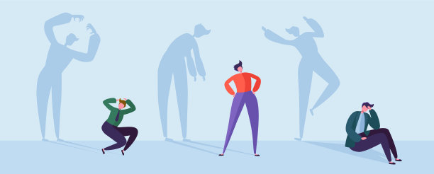 被阴影吓到的商人图片下载