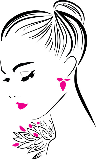 长着粉红色长睫毛的漂亮女孩图片下载