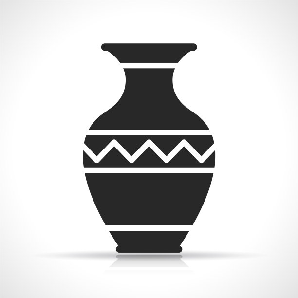 花瓶图标上的白色背景图片下载
